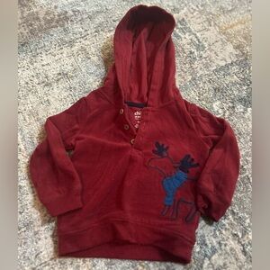 Carter's Red Fleece Hoodie with Buttons